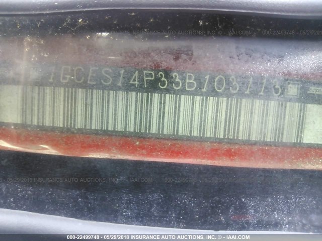 1GCES14P33B103113 - 2003 CHEVROLET SSR 红色 照片 9