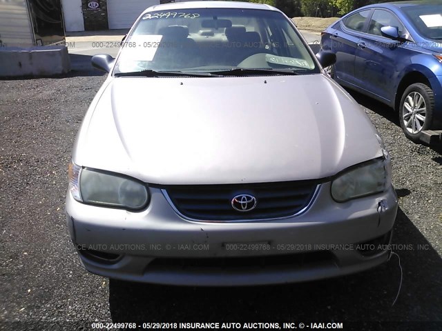 2T1BR12E31C502537 - 2001 TOYOTA COROLLA CE/LE/S SILVER photo 6