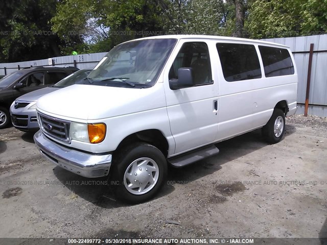 1FBNE31L97DA87289 - 2007 FORD ECONOLINE E350 E350 SUPER DUTY WAGON WHITE photo 2