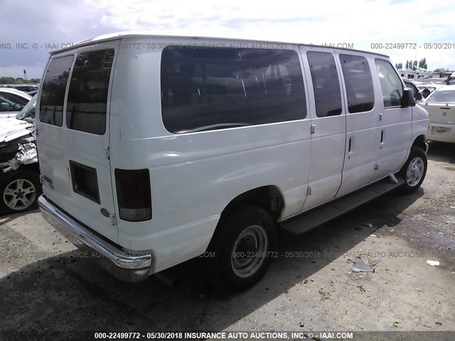 1FBNE31L97DA87289 - 2007 FORD ECONOLINE E350 E350 SUPER DUTY WAGON WHITE photo 4