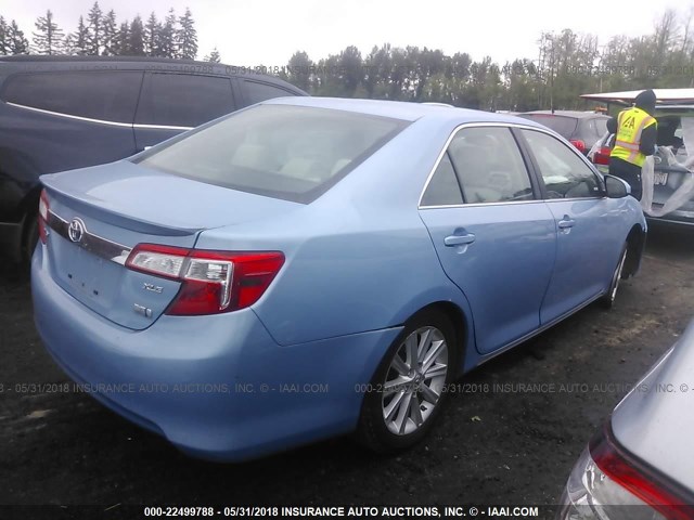 4T1BD1FK6CU014988 - 2012 TOYOTA CAMRY HYBRID/LE/XLE 蓝色 照片 4