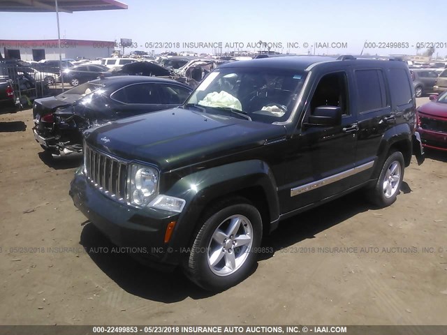 1J4PP5GK5BW551310 - 2011 JEEP LIBERTY LIMITED GREEN photo 2