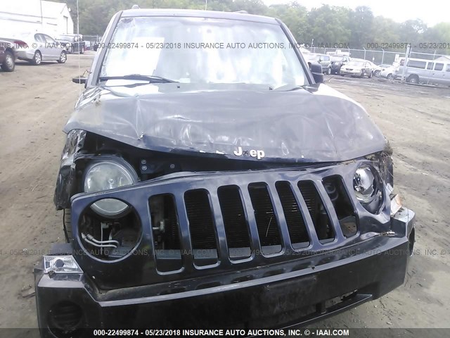 1J4NT2GA5AD526197 - 2010 JEEP PATRIOT SPORT BLACK photo 6