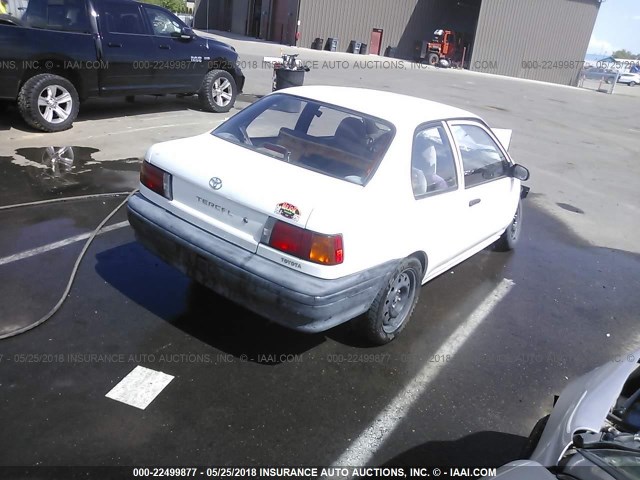 JT2EL46B9N0243660 - 1992 TOYOTA TERCEL STD WHITE photo 4