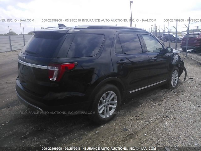 1FM5K7D81HGE33706 - 2017 FORD EXPLORER XLT შავი ფოტო 4