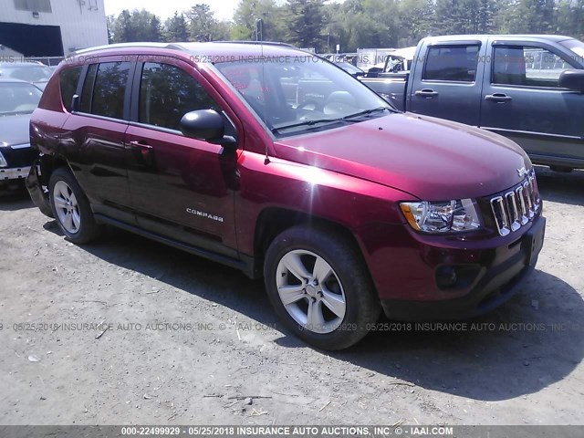 1J4NF1FB7BD136165 - 2011 JEEP COMPASS SPORT RED photo 1