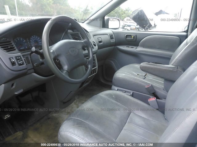 4T3ZF13CX2U457351 - 2002 TOYOTA SIENNA LE/XLE GRAY photo 5