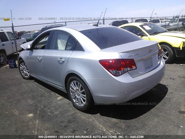 1G1PK5SC3C7131828 - 2012 CHEVROLET CRUZE ECO SILVER photo 3