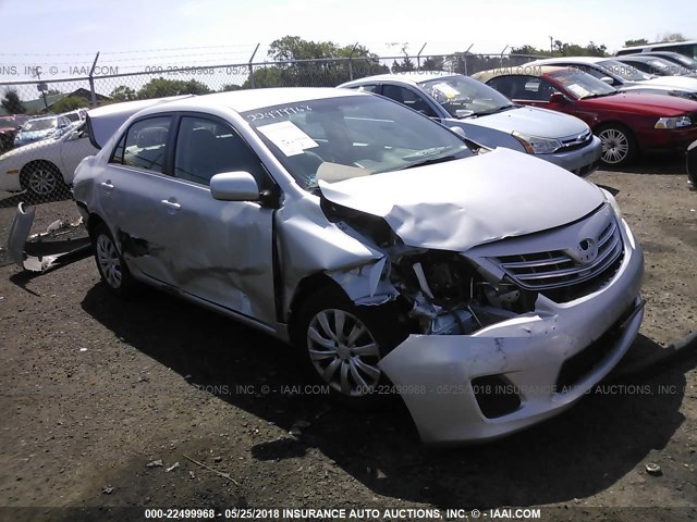 2T1BU4EE9DC987198 - 2013 TOYOTA COROLLA S/LE SILVER photo 1