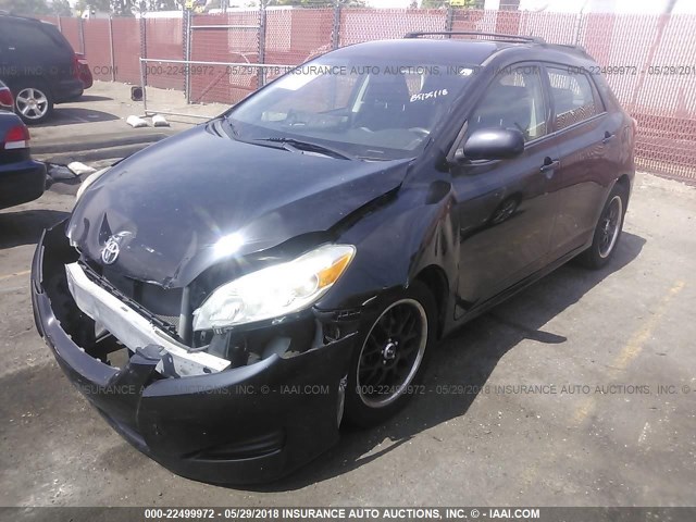 2T1KU40E49C106051 - 2009 TOYOTA COROLLA MATRIX  BLACK photo 2