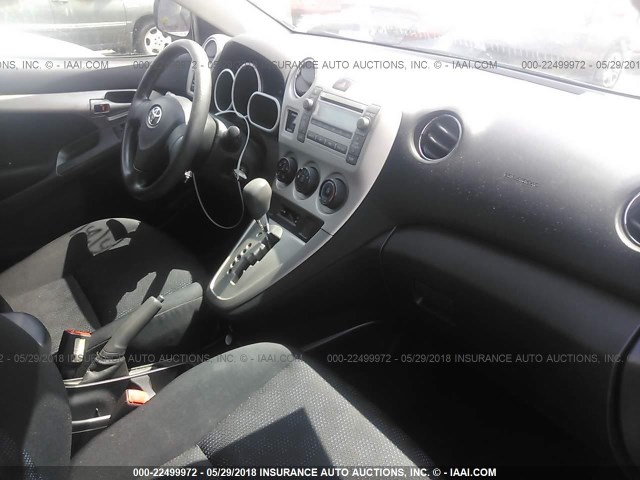 2T1KU40E49C106051 - 2009 TOYOTA COROLLA MATRIX  BLACK photo 5