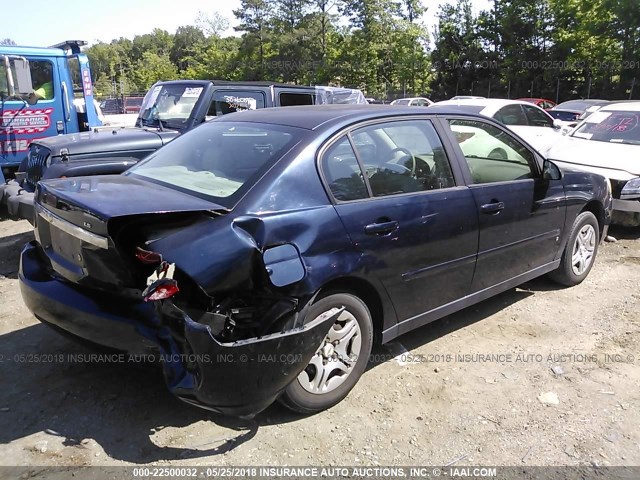 1G1ZS57F37F283468 - 2007 CHEVROLET MALIBU LS BLUE photo 4
