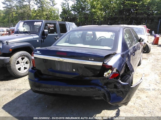 1G1ZS57F37F283468 - 2007 CHEVROLET MALIBU LS BLUE photo 6