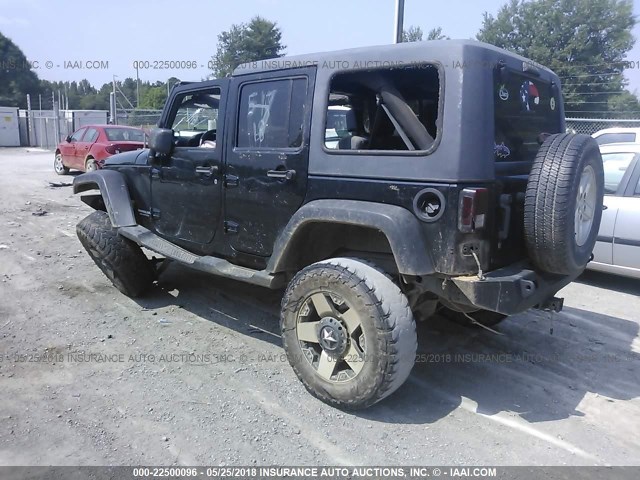 1J4GB39127L179649 - 2007 JEEP WRANGLER X BLACK photo 3