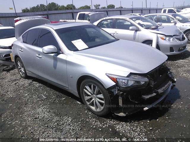 JN1BV7APXFM334281 - 2015 INFINITI Q50 PREMIUM/SPORT SILVER photo 1