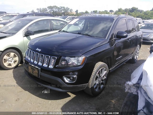 1C4NJDCB0ED526278 - 2014 JEEP COMPASS LIMITED BLACK photo 2