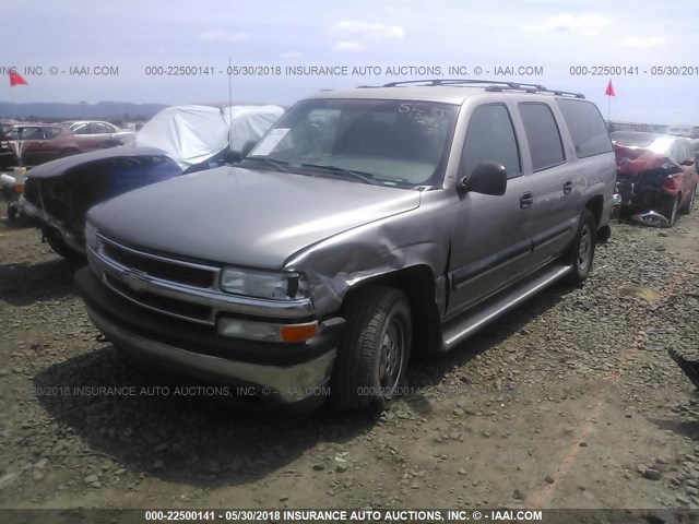 3GNFK16T31G186536 - 2001 CHEVROLET SUBURBAN K1500 GOLD photo 2