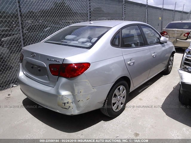 KMHDU46D79U590657 - 2009 HYUNDAI ELANTRA GLS/SE SILVER photo 4