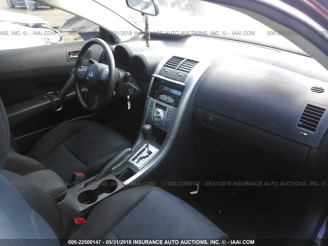 JTKDE177X70168100 - 2007 TOYOTA SCION TC 紫色 照片 5