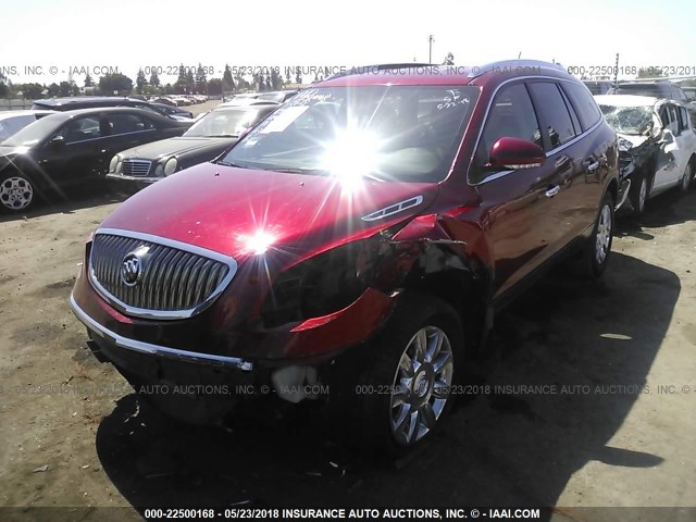 5GAKRDED7CJ148499 - 2012 BUICK ENCLAVE RED photo 2