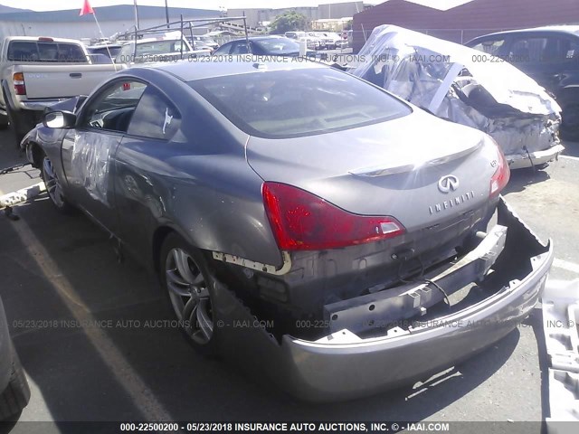 JNKCV64E58M109273 - 2008 INFINITI G37 JOURNEY/SPORT GRAY photo 3