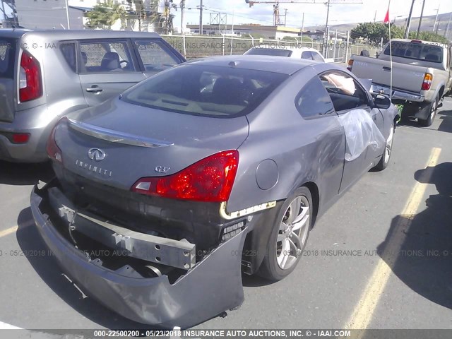 JNKCV64E58M109273 - 2008 INFINITI G37 JOURNEY/SPORT GRAY photo 4