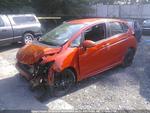 3HGGK5H60JM732000 - 2018 HONDA FIT SPORT ORANGE photo 2