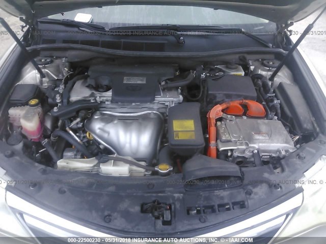4T1BD1FK2DU070086 - 2013 TOYOTA CAMRY HYBRID/LE/XLE 米色 照片 10