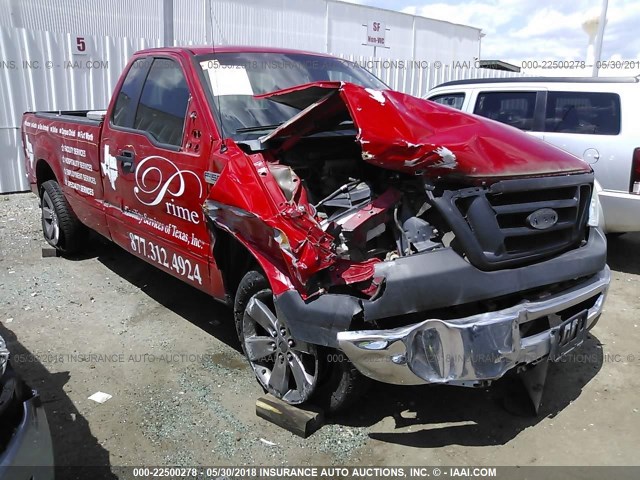 1FTRF12W76NA24773 - 2006 FORD F150 RED photo 1