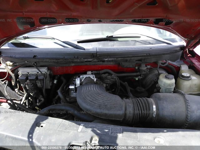 1FTRF12W76NA24773 - 2006 FORD F150 RED photo 10