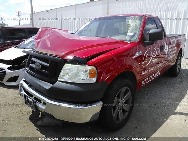 1FTRF12W76NA24773 - 2006 FORD F150 RED photo 2