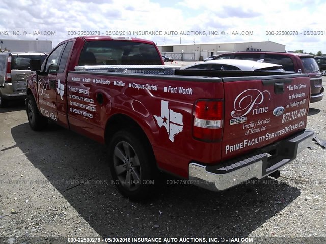 1FTRF12W76NA24773 - 2006 FORD F150 RED photo 3