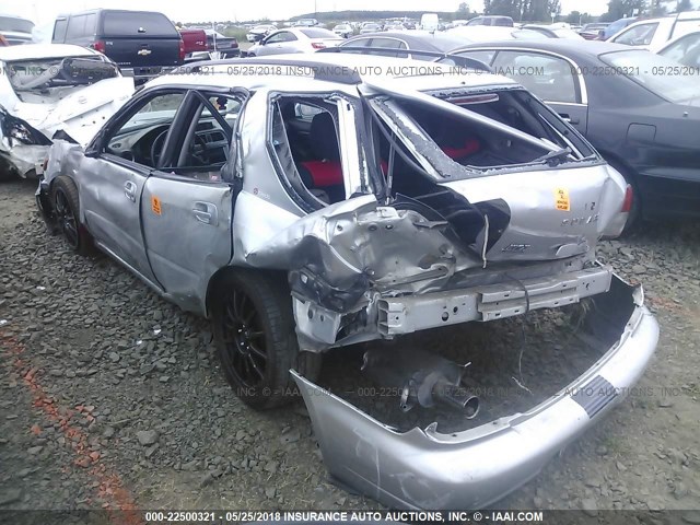 JF1GG29662G826915 - 2002 SUBARU IMPREZA WRX SILVER photo 3