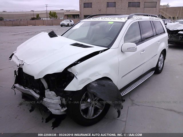 4JGBF71E68A373491 - 2008 MERCEDES-BENZ GL 450 4MATIC WHITE photo 2