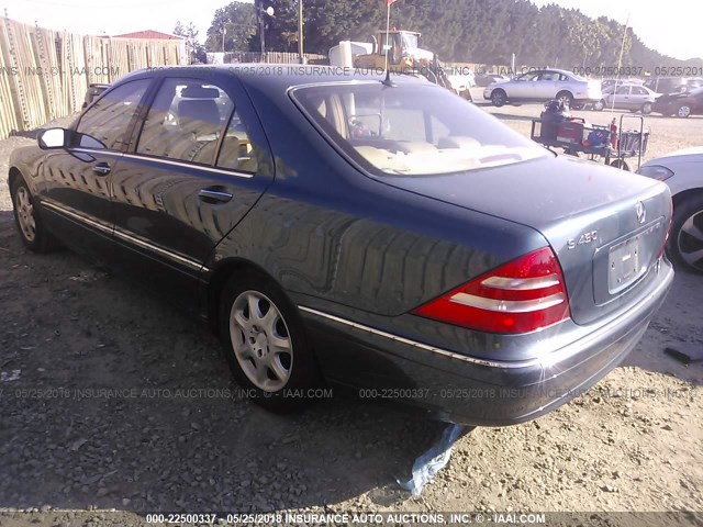 WDBNG70J71A204145 - 2001 MERCEDES-BENZ S 430 GREEN photo 3