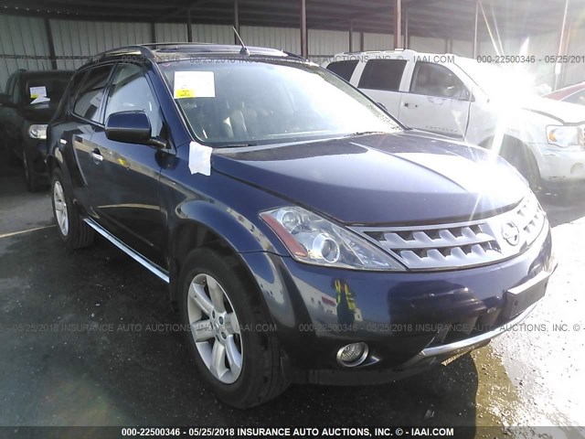 JN8AZ08T27W525744 - 2007 NISSAN MURANO SL/SE/S BLUE photo 1