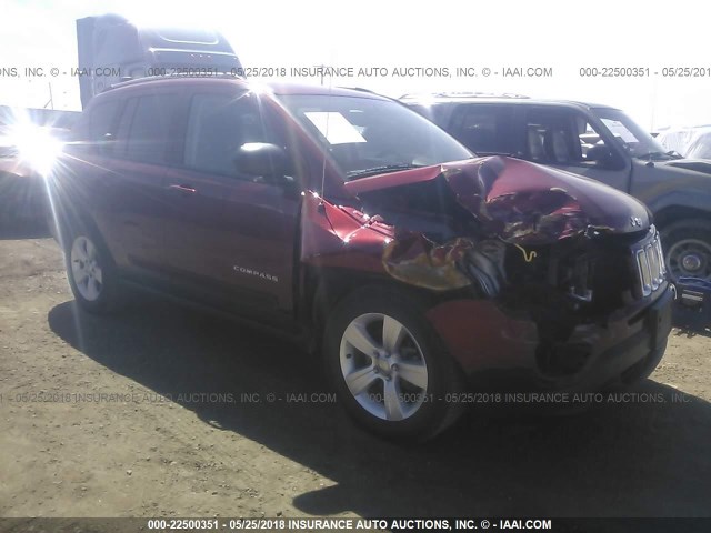 1C4NJDBB3GD646273 - 2016 JEEP COMPASS SPORT RED photo 1