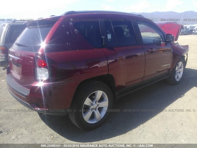 1C4NJDBB3GD646273 - 2016 JEEP COMPASS SPORT RED photo 4