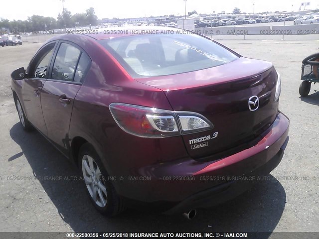 JM1BL1VGXB1398391 - 2011 MAZDA 3 I BURGUNDY photo 3