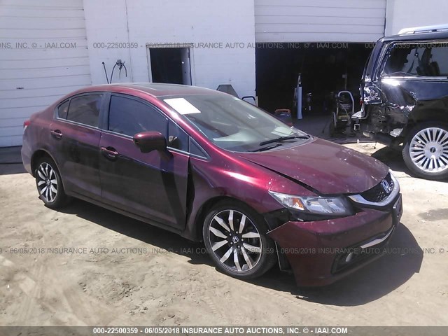 19XFB2F98EE055980 - 2014 HONDA CIVIC EXL 红色 照片 1