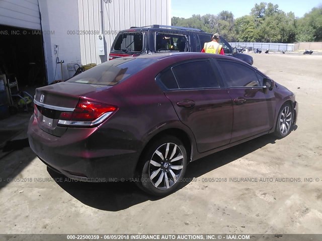 19XFB2F98EE055980 - 2014 HONDA CIVIC EXL 红色 照片 4