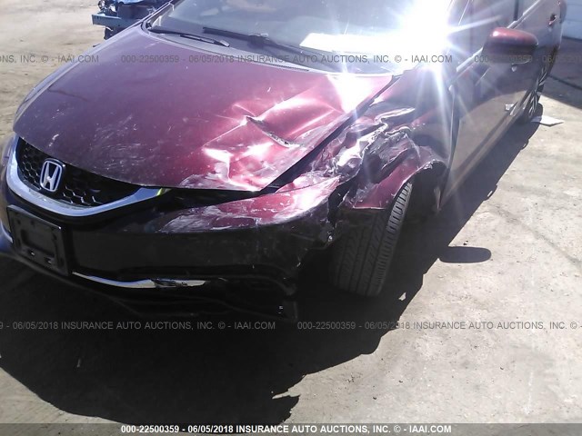 19XFB2F98EE055980 - 2014 HONDA CIVIC EXL 红色 照片 6