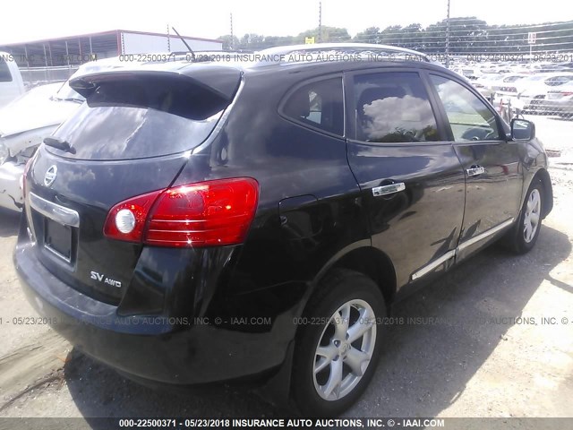 JN8AS5MV0BW278712 - 2011 NISSAN ROGUE S/SV/KROM BLACK photo 4