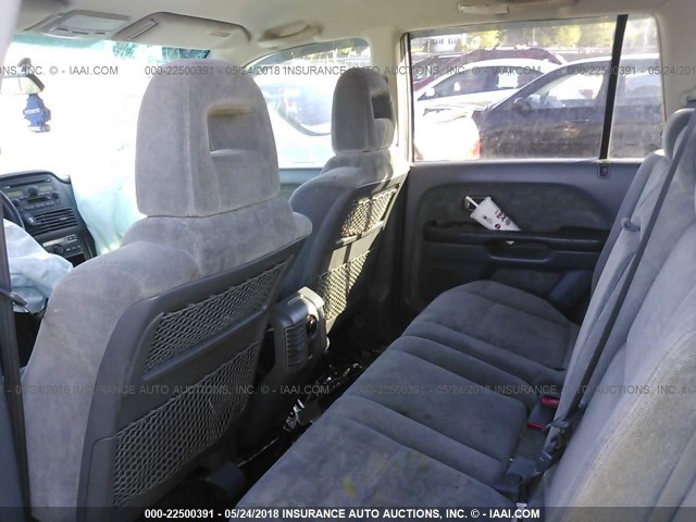 2HKYF18453H541437 - 2003 HONDA PILOT EX SILVER photo 8