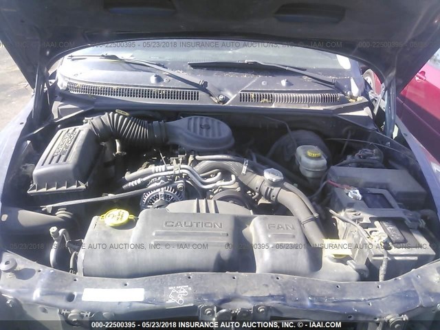 1B7GL2AX41S214377 - 2001 DODGE DAKOTA QUAD BLUE photo 10