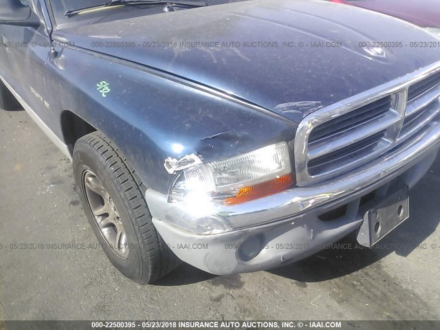 1B7GL2AX41S214377 - 2001 DODGE DAKOTA QUAD BLUE photo 6