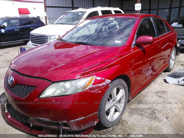 4T1BK46K27U040209 - 2007 TOYOTA CAMRY NEW GENERAT LE/XLE/SE RED photo 2