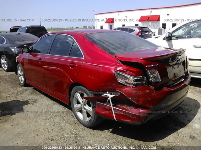 4T1BK46K27U040209 - 2007 TOYOTA CAMRY NEW GENERAT LE/XLE/SE RED photo 3