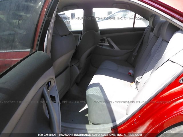 4T1BK46K27U040209 - 2007 TOYOTA CAMRY NEW GENERAT LE/XLE/SE RED photo 8