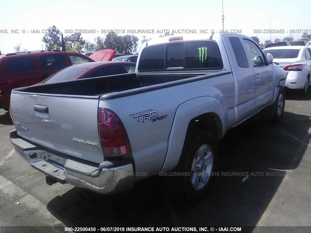 5TEUU42N25Z031358 - 2005 TOYOTA TACOMA ACCESS CAB Күміс фото 4